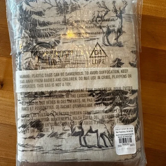 NWT Pottery Barn Set of 2 King Rustic Forest Pillow Cases - Picture 3 of 3